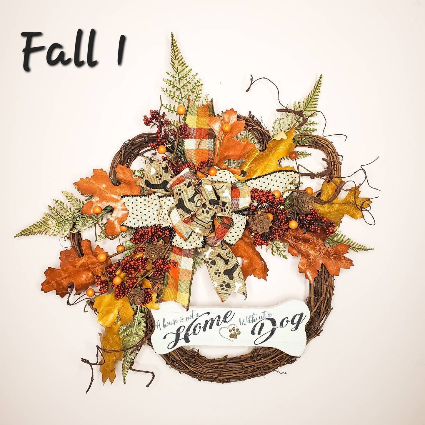 Paw Wreath, Fall Paw Wreath, Fall Wreath, Fall Decor, Fall Dogs, Fall Cats
