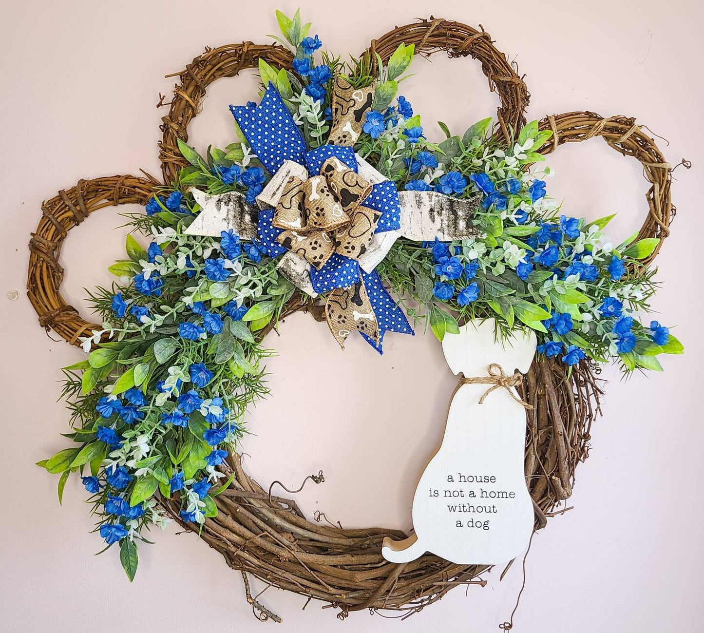 Dog Paw Wreath