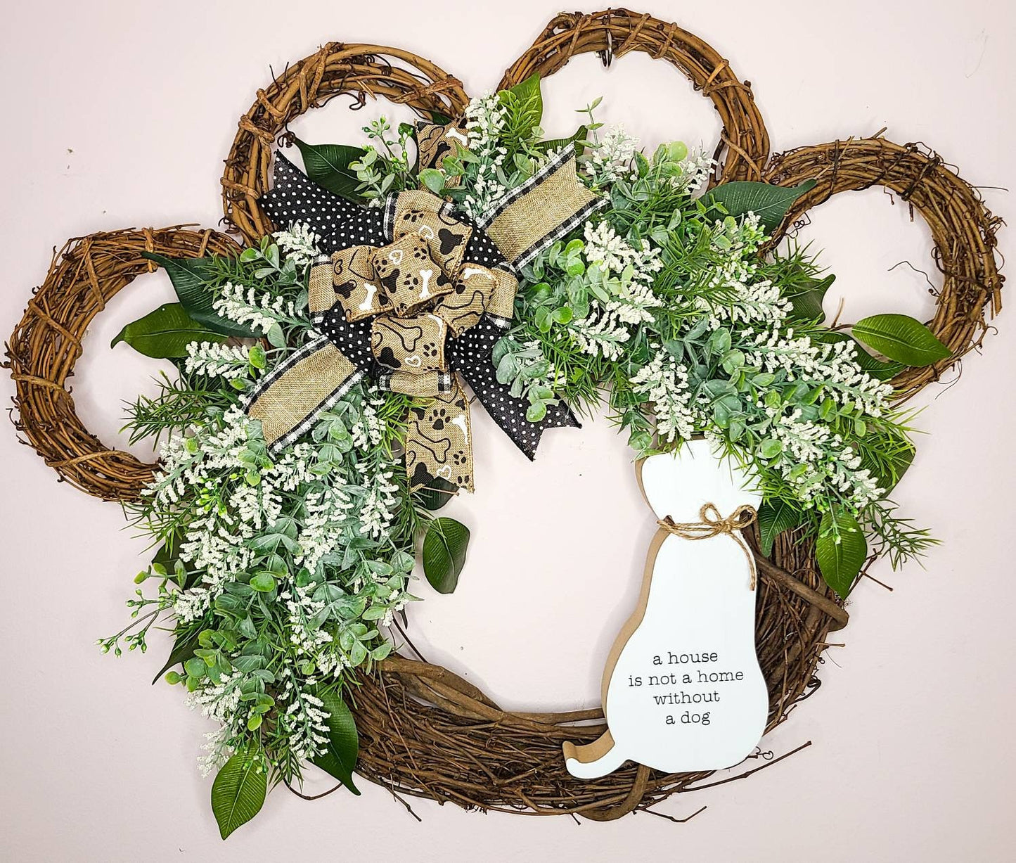 Dog Paw Wreath