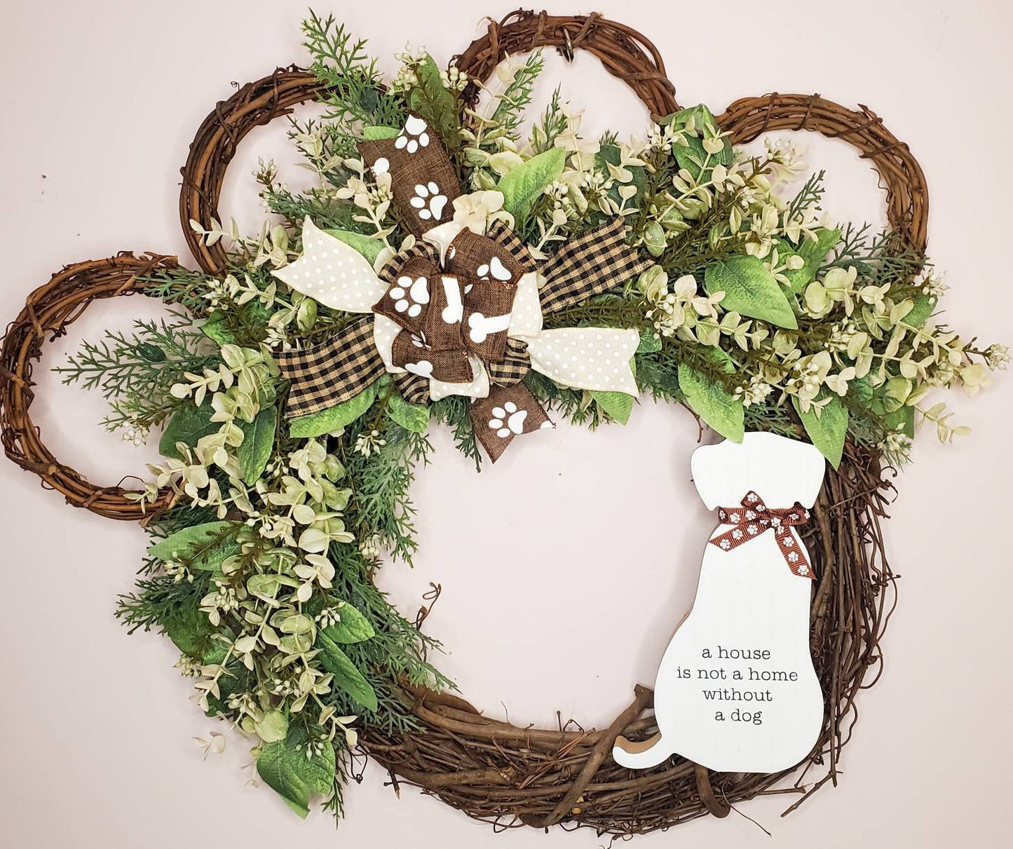 Dog Paw Wreath