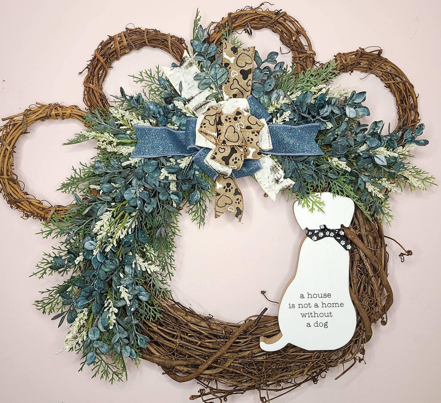 Dog Paw Wreath