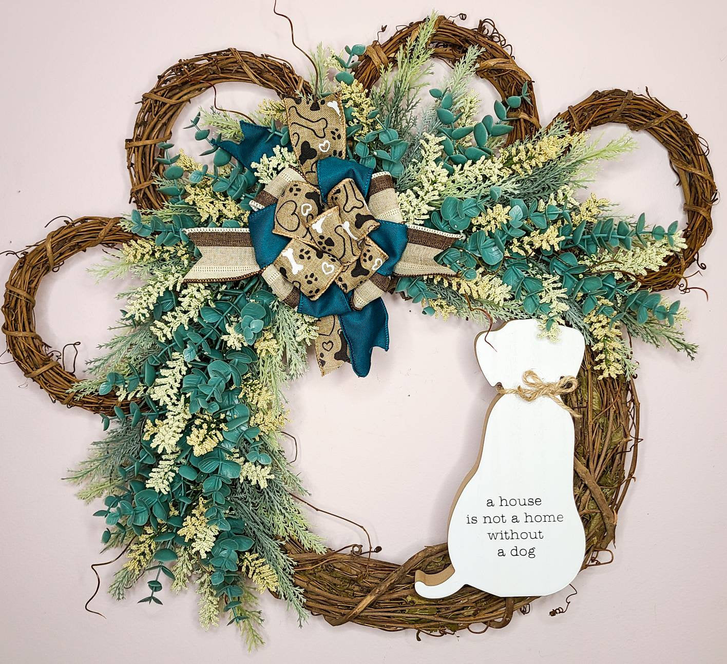 Dog Paw Wreath