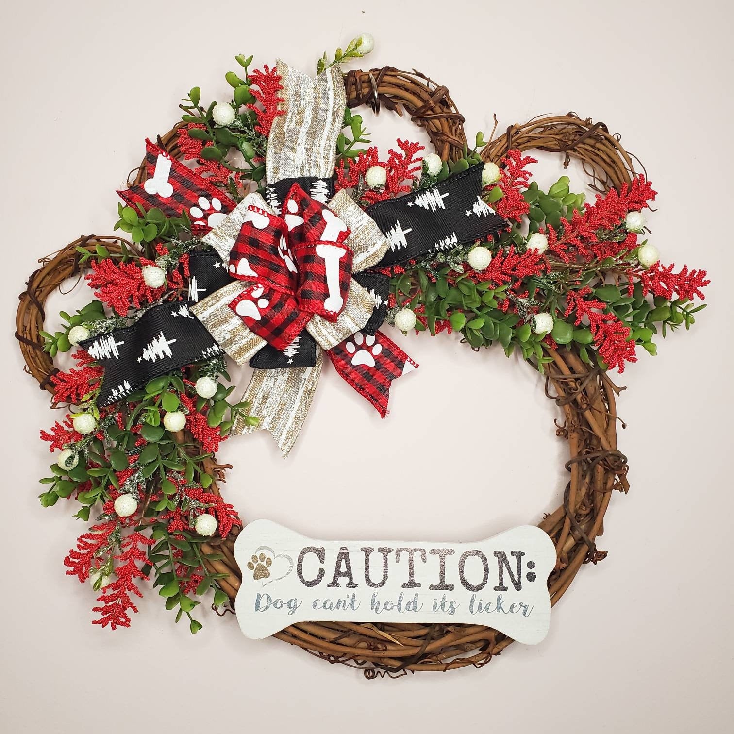 Holiday/Winter Paw Wreath