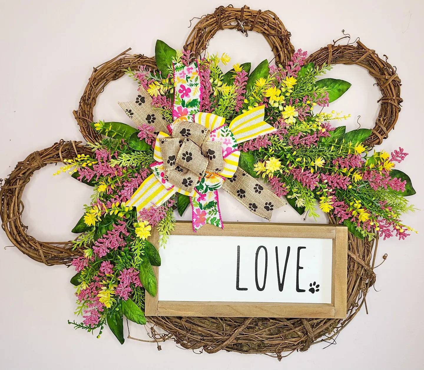 LOVE Paw Wreath