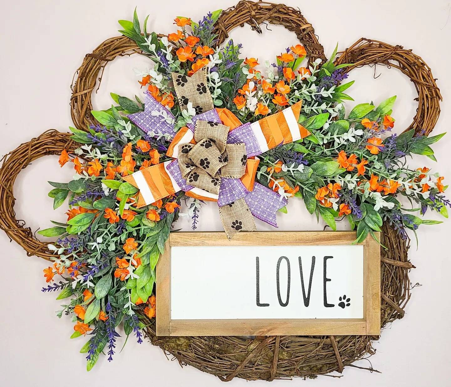 LOVE Paw Wreath