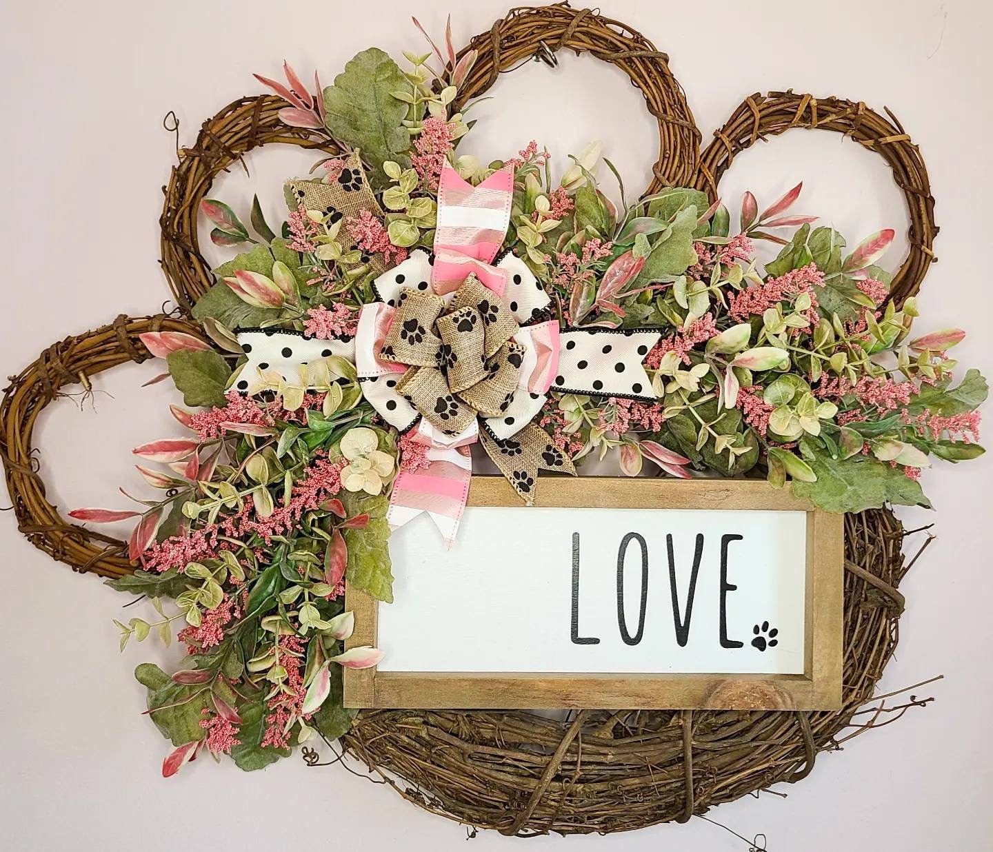 LOVE Paw Wreath